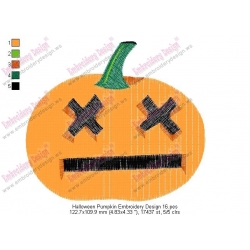 Halloween Pumpkin Embroidery Design 16